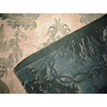 Pair of Early 1920’s Fortuny “Boucher” Pattern in Sage Green with Natural Overlay