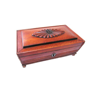 French Regency Palais Royal Regency Satinwood Sewing Box with Tools