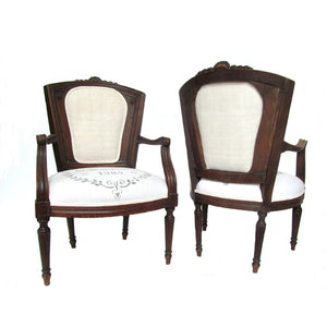 Pair of 18th Century Italian Rococo Fauteuil Chairs with Shell Motif