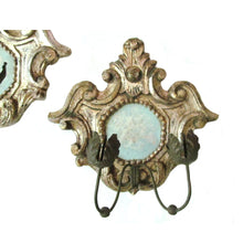 Pair Italian 19th Century Silver Leaf Candle Sconces