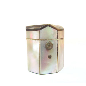 English 19th Century Mother-of-Pearl and Abalone Thimble Holder