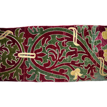 Italian, 17th Century, Appliquéd Runner of Trailing Leaves in Silk Velvet